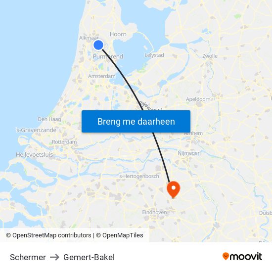 Schermer to Gemert-Bakel map