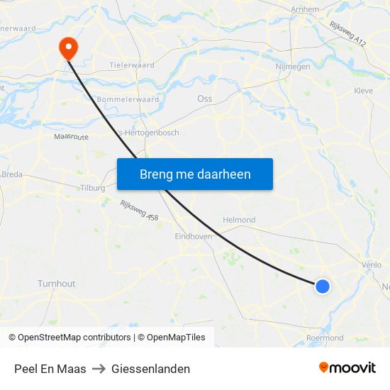 Peel En Maas to Giessenlanden map