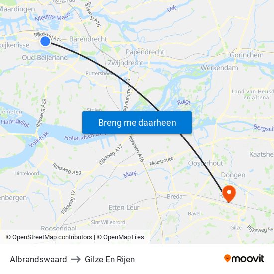 Albrandswaard to Gilze En Rijen map