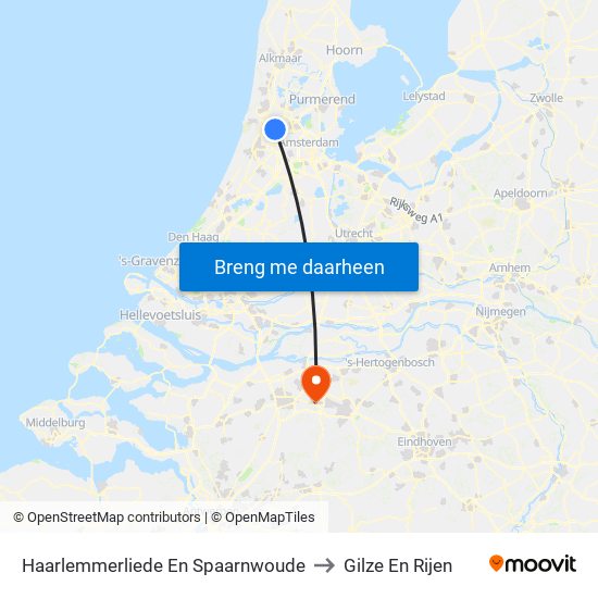 Haarlemmerliede En Spaarnwoude to Gilze En Rijen map
