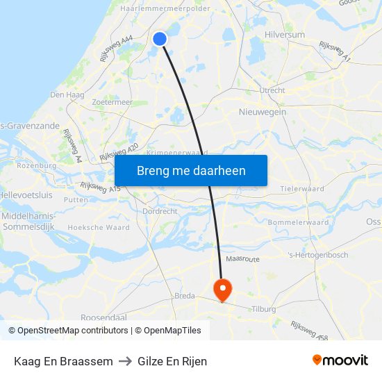 Kaag En Braassem to Gilze En Rijen map