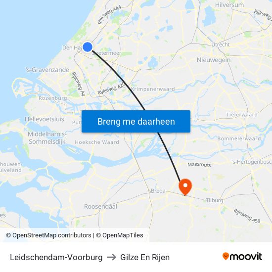 Leidschendam-Voorburg to Gilze En Rijen map
