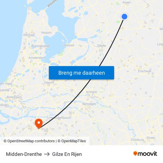 Midden-Drenthe to Gilze En Rijen map