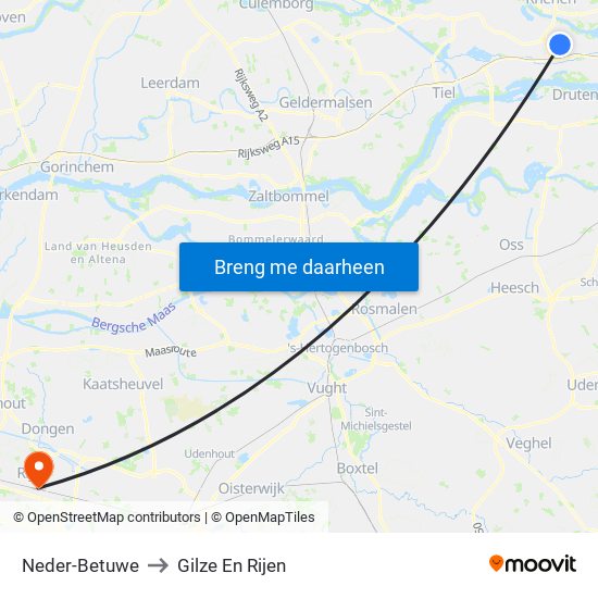 Neder-Betuwe to Gilze En Rijen map