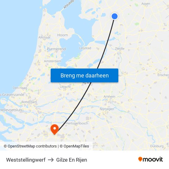 Weststellingwerf to Gilze En Rijen map