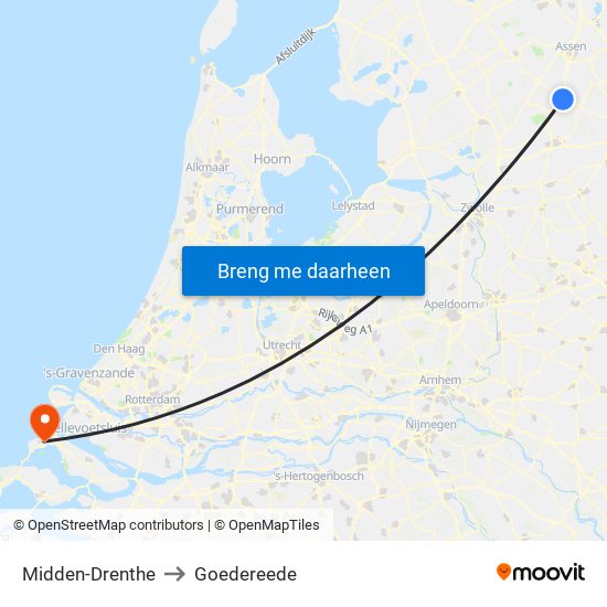 Midden-Drenthe to Goedereede map