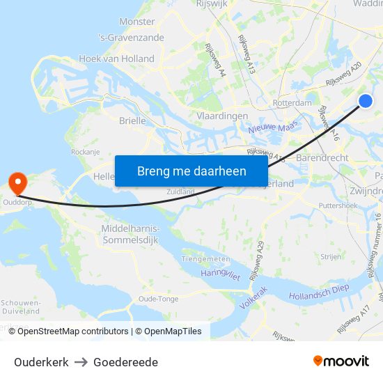 Ouderkerk to Goedereede map