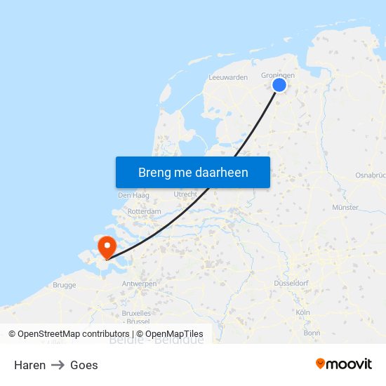 Haren to Goes map