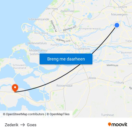 Zederik to Goes map