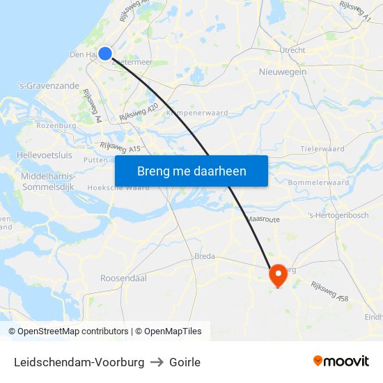 Leidschendam-Voorburg to Goirle map