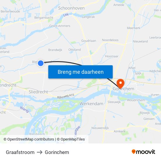 Graafstroom to Gorinchem map