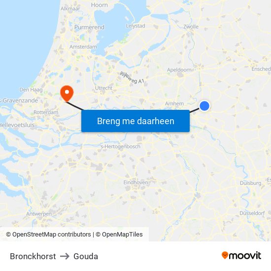 Bronckhorst to Gouda map