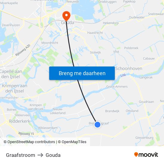 Graafstroom to Gouda map