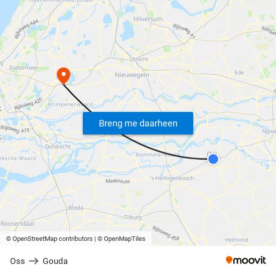 Oss to Gouda map