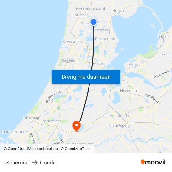 Schermer to Gouda map