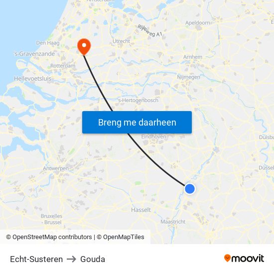 Echt-Susteren to Gouda map