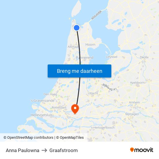 Anna Paulowna to Graafstroom map