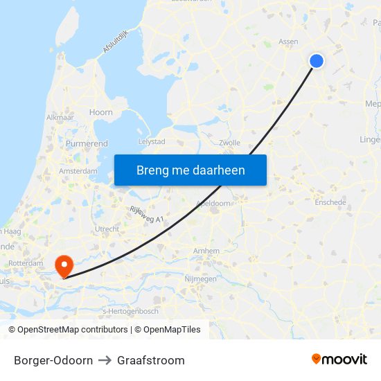 Borger-Odoorn to Graafstroom map