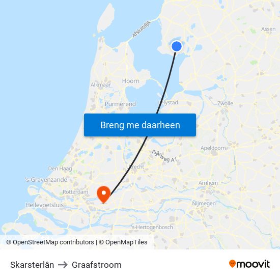 Skarsterlân to Graafstroom map