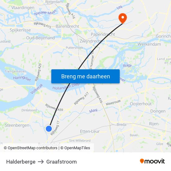 Halderberge to Graafstroom map