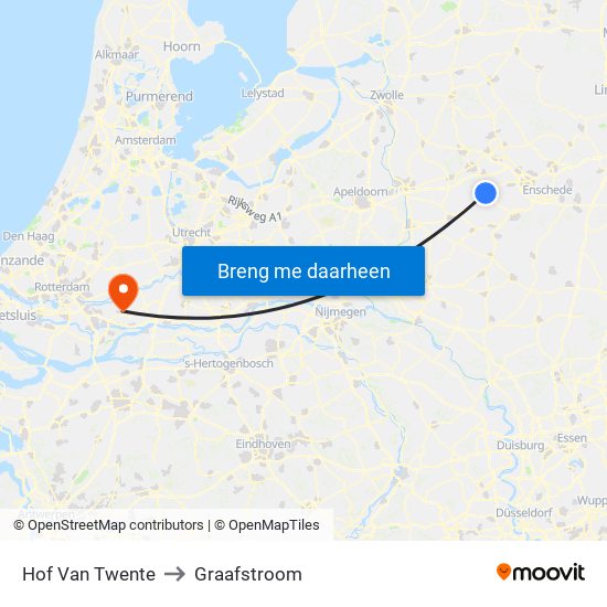 Hof Van Twente to Graafstroom map