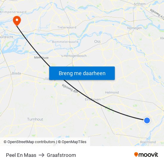 Peel En Maas to Graafstroom map