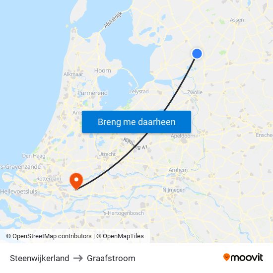 Steenwijkerland to Graafstroom map