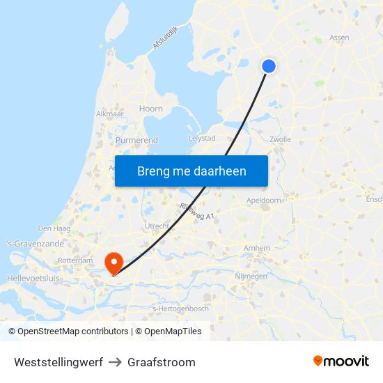 Weststellingwerf to Graafstroom map