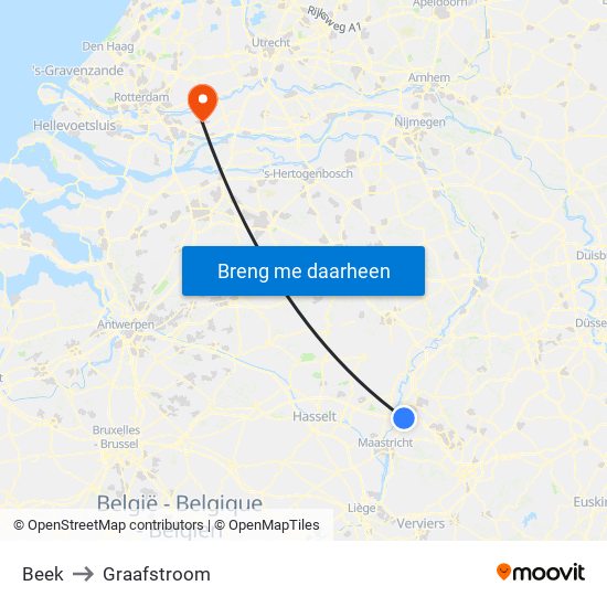 Beek to Graafstroom map