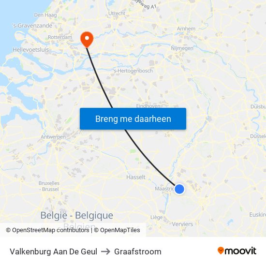 Valkenburg Aan De Geul to Graafstroom map