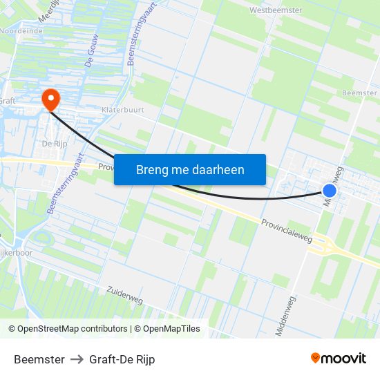 Beemster to Graft-De Rijp map