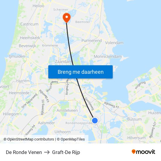 De Ronde Venen to Graft-De Rijp map