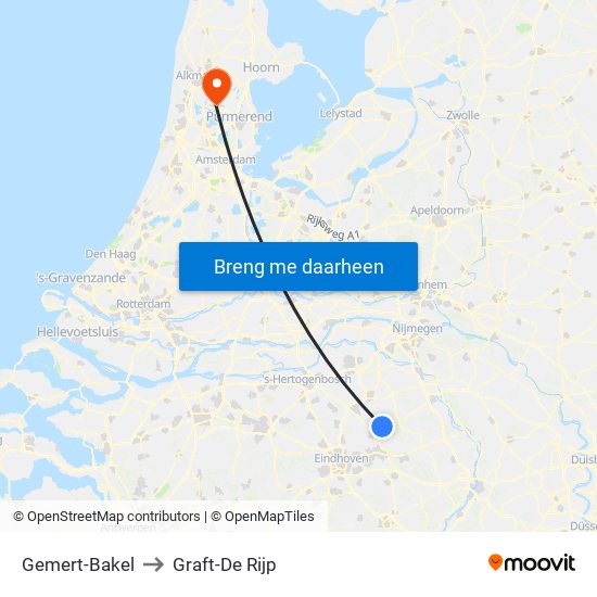 Gemert-Bakel to Graft-De Rijp map