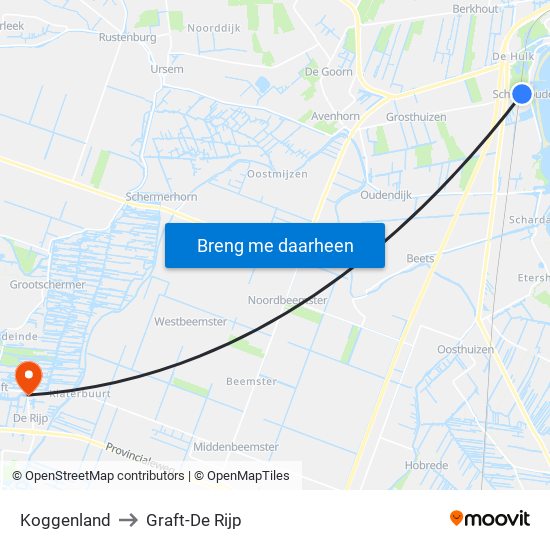 Koggenland to Graft-De Rijp map