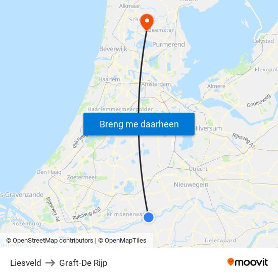 Liesveld to Graft-De Rijp map