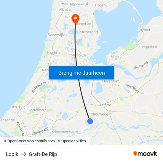 Lopik to Graft-De Rijp map