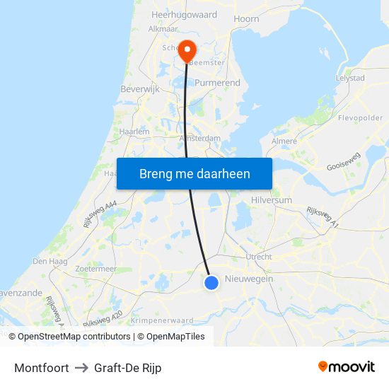 Montfoort to Graft-De Rijp map