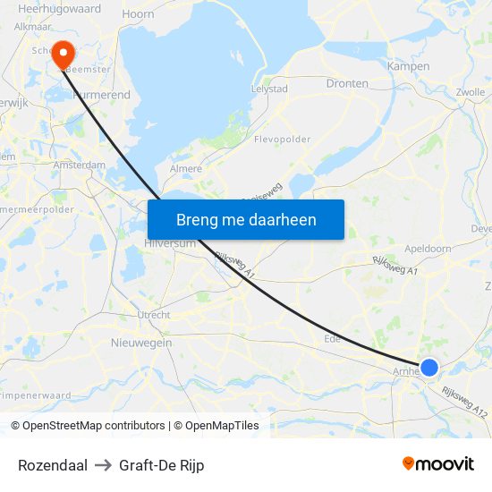 Rozendaal to Graft-De Rijp map