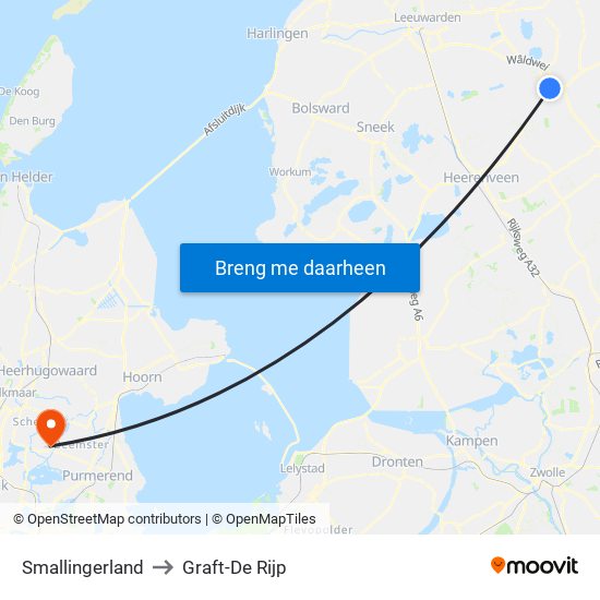 Smallingerland to Graft-De Rijp map