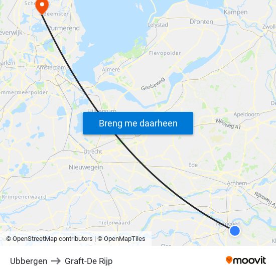 Ubbergen to Graft-De Rijp map