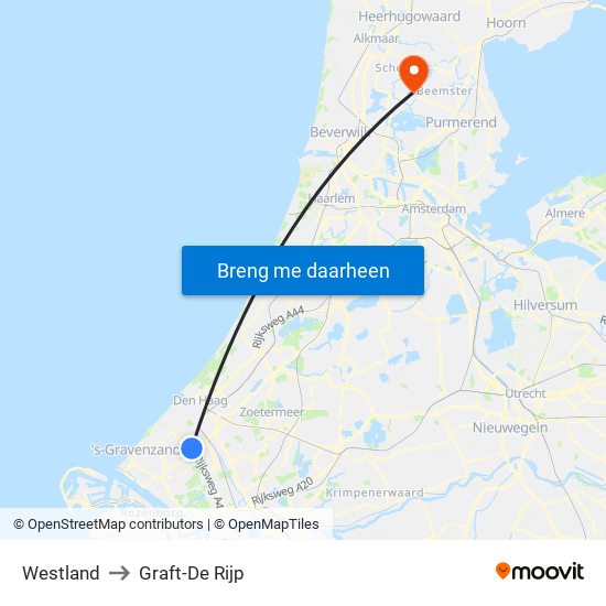 Westland to Graft-De Rijp map