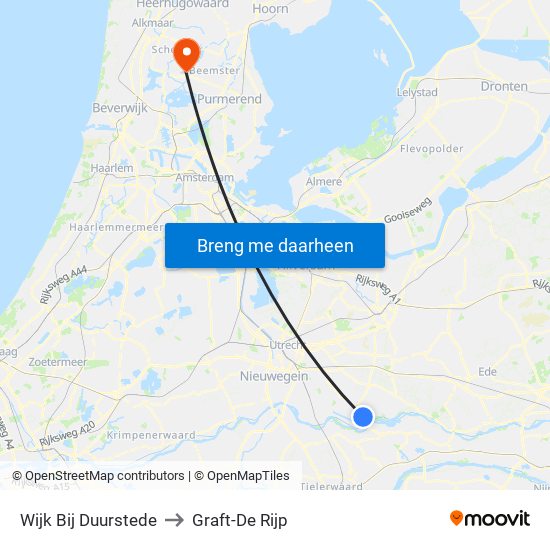 Wijk Bij Duurstede to Graft-De Rijp map