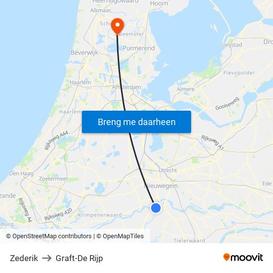 Zederik to Graft-De Rijp map