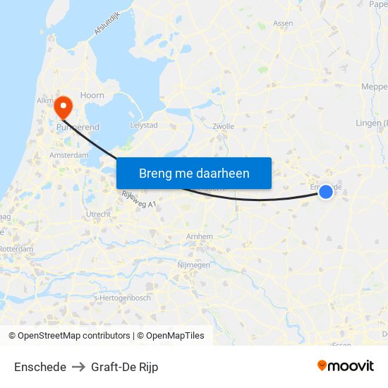 Enschede to Graft-De Rijp map