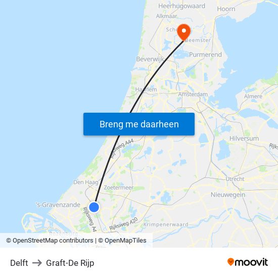 Delft to Graft-De Rijp map
