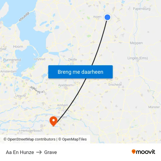 Aa En Hunze to Grave map