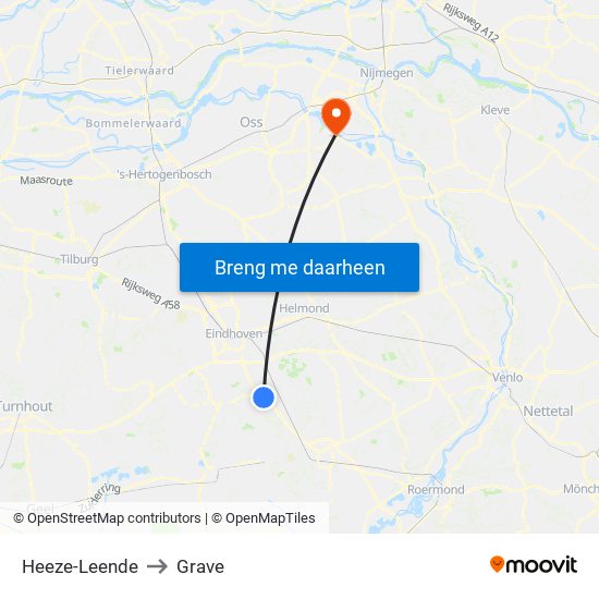 Heeze-Leende to Grave map