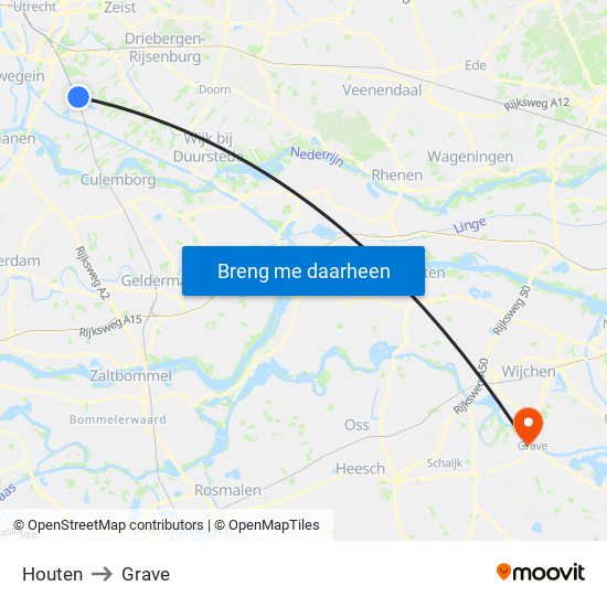 Houten to Grave map