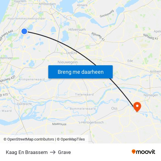 Kaag En Braassem to Grave map