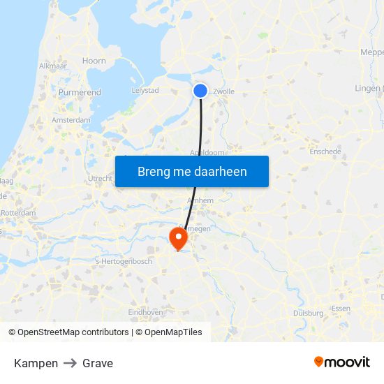 Kampen to Grave map